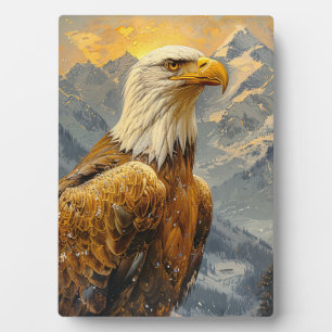 Weißkopfseeadler-Aquarell-Berge Fotoplatte