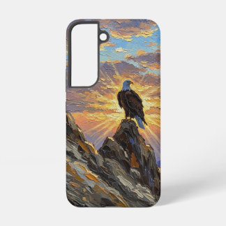 Weißkopfseeadler auf Berggipfel bei Sonnenaufgang Samsung Galaxy Hülle