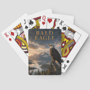 Weißkopfseeadler-Bergsee-TIERE-Poker Spielkarten