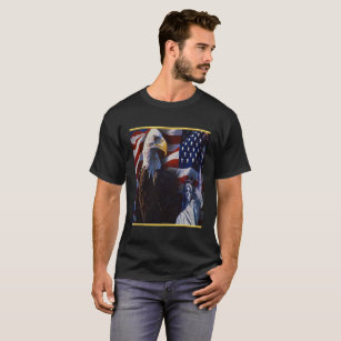 Weißkopfseeadler ein Freiheitsstatue eine T-Shirt