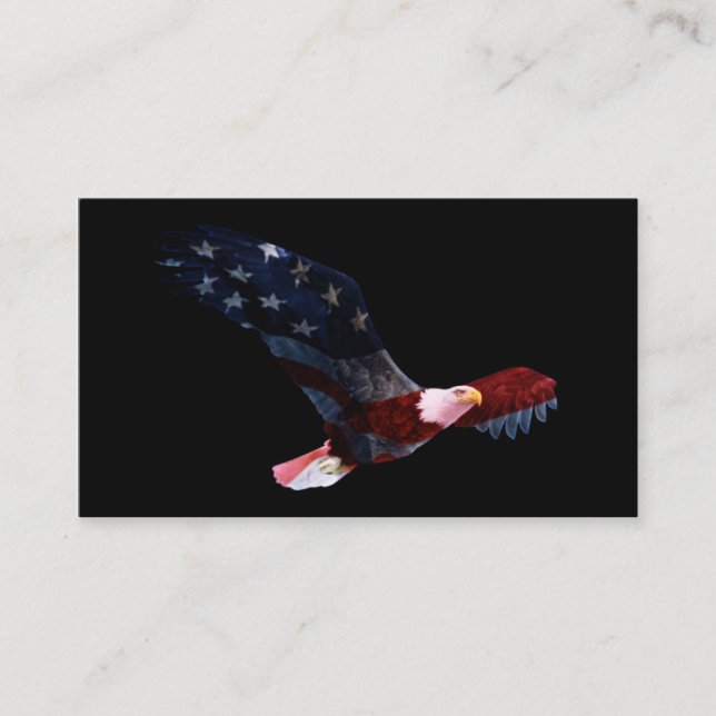 Weißkopfseeadler-Flagge-Visitenkarte Visitenkarte (Vorderseite)
