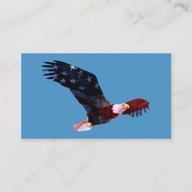 Weißkopfseeadler-Flagge-Visitenkarte Visitenkarte (Vorderseite)
