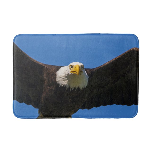 Weißkopfseeadler Flug nah Badematte (Vorderseite)