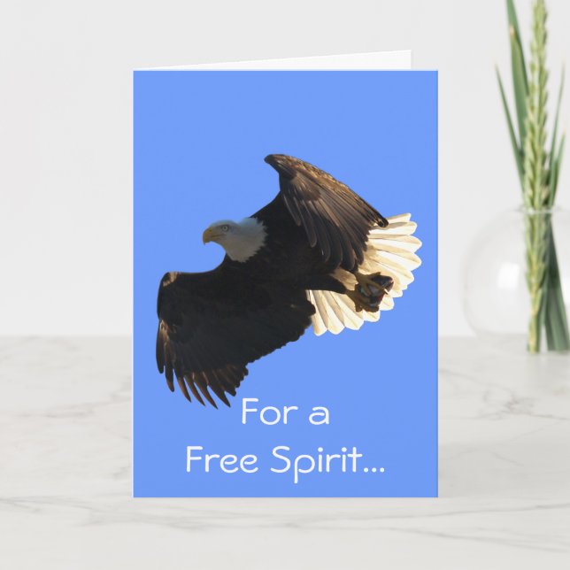 Weißkopfseeadler-freier Feiertagskarte (Vorderseite)