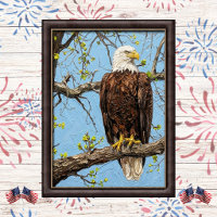 Weißkopfseeadler-Frühlingszweig-Kunst