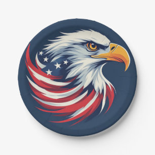 Weißkopfseeadler-Geschenk für ihn – USA-patriotisc Pappteller