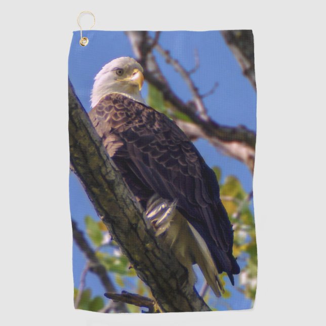 Weißkopfseeadler-Golf-Tuch Golfhandtuch (Vorderseite)