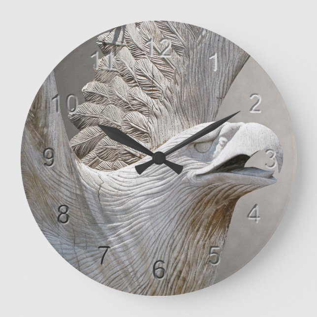 Weißkopfseeadler Große Wanduhr (Vorderseite)