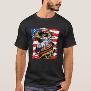 Weißkopfseeadler Hotdog 4. Juli US-amerikanische F T-Shirt