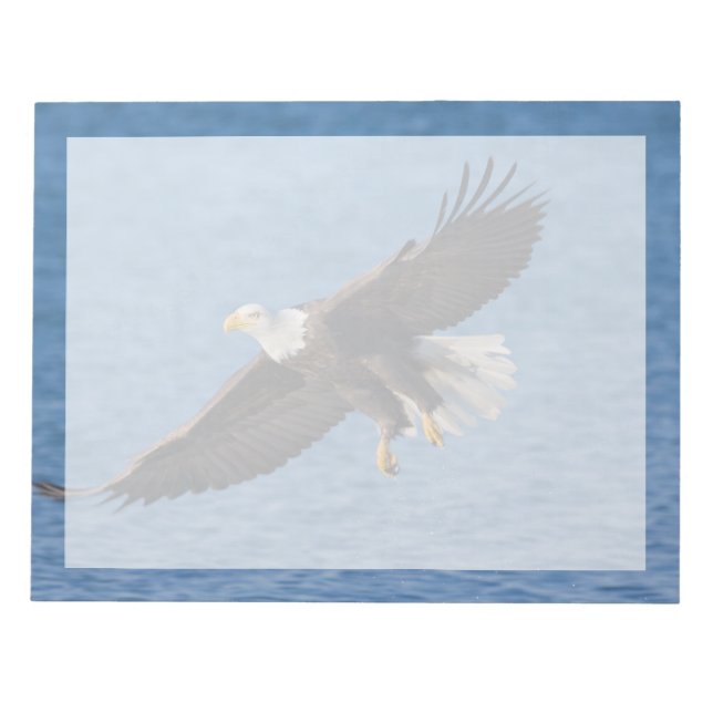 Weißkopfseeadler im Flug Notizblock (Vorderseite)