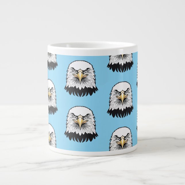 Weißkopfseeadler Kopf Jumbo-Tasse (Vorderseite)
