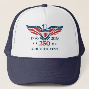 Weißkopfseeadler-Logo America 250-Jahr-Jubiläum 17 Truckerkappe