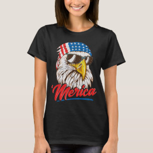 Weißkopfseeadler Merica 80er Mullet Adler Amerika T-Shirt