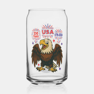 Weißkopfseeadler mit Feuerwerk – USA 250 Jahre 177 Dosenglas