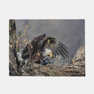 Weißkopfseeadler mit ihrem Baby Fußmatte