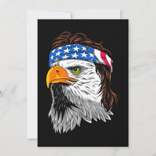 Weißkopfseeadler-Mullet USA Feiertagskarte