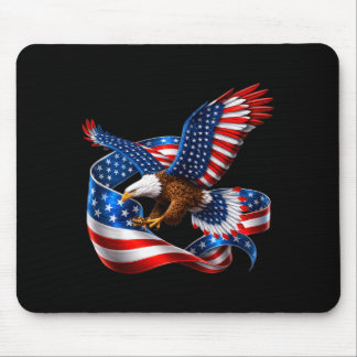 Weißkopfseeadler patriotische USA-Flagge Freiheit Mousepad