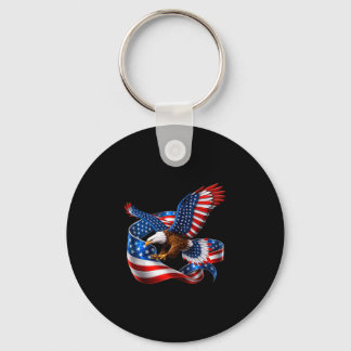 Weißkopfseeadler patriotische USA-Flagge Freiheit Schlüsselanhänger