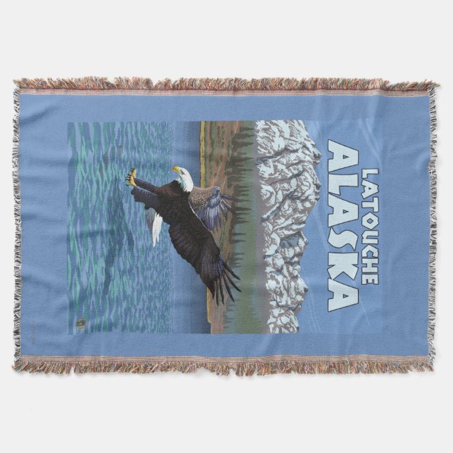 Weißkopfseeadler-Tauchen - Latouche, Alaska Decke (Vorderseite)