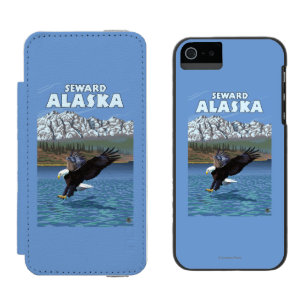 Weißkopfseeadler-Tauchen - Seward, Alaska Incipio Watson™ iPhone 5 Geldbörsen Hülle