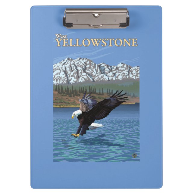 Weißkopfseeadler-Tauchen - WestYellowstone, M.Ü. Klemmbrett (Vorderseite)