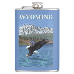 Weißkopfseeadler-Tauchen - Wyoming Flachmann