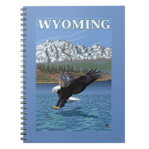 Weißkopfseeadler-Tauchen - Wyoming Notizblock