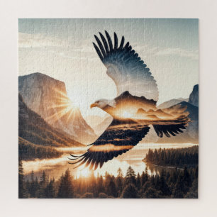 Weißkopfseeadler über Bergtalsee