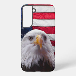 Weißkopfseeadler und amerikanische Flagge Samsung Galaxy Hülle
