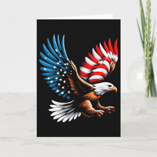 Weißkopfseeadler und patriotische amerikanische Fl Karte