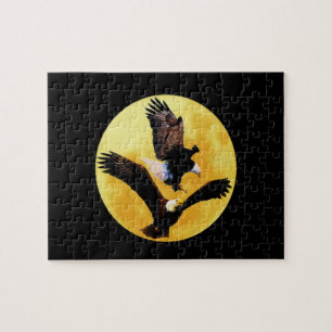 Weißkopfseeadler und Vollmond