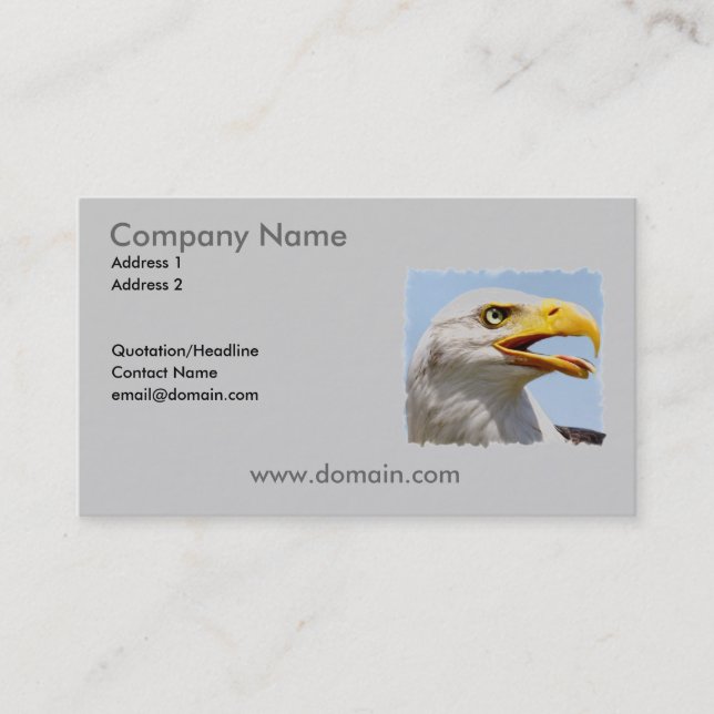 Weißkopfseeadler-Visitenkarte Visitenkarte (Vorderseite)