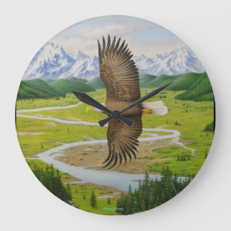 Weißkopfseeadler-Wanduhr Große Wanduhr