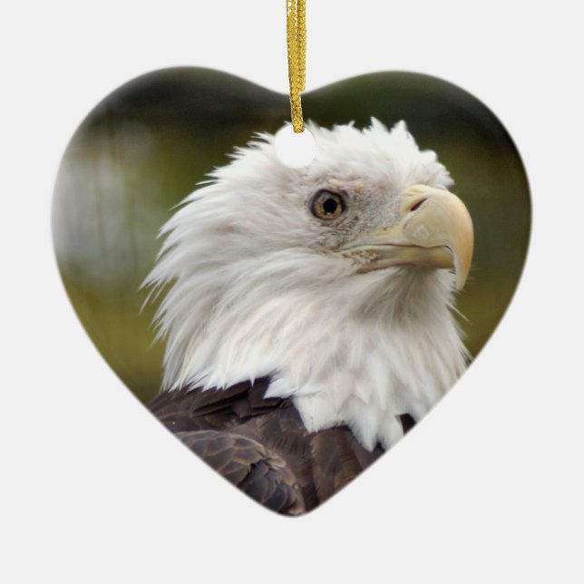 Weißkopfseeadler-Weihnachtsverzierung Keramik Ornament (Vorne)