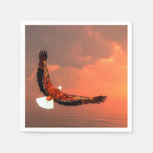 Weißkopfseeadlerfliegen Serviette