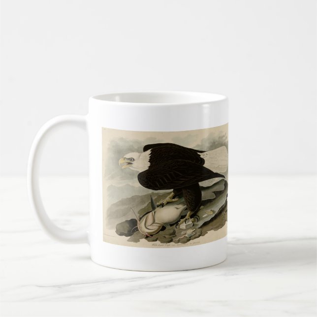 Weißkopfvögel (Bald-Adler) Audubon-Vögel aus Ameri Kaffeetasse (Links)