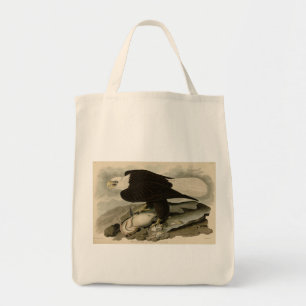 Weißkopfvögel (Bald-Adler) Audubon-Vögel aus Ameri Tragetasche