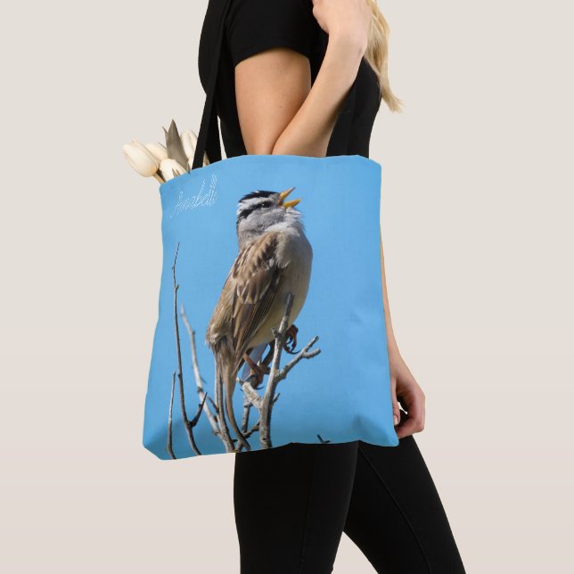 Weißkronenammer Tasche (Von Nahem)