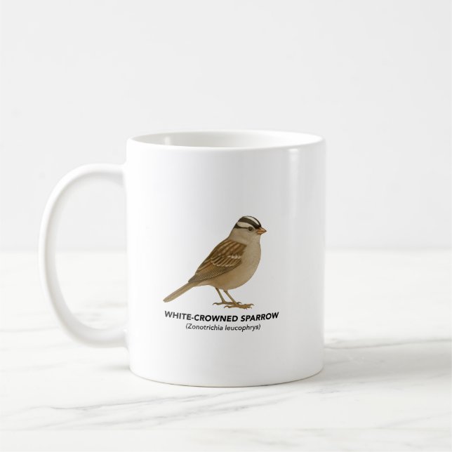Weißkronenammer - Vögel in Kalifornien Kaffeetasse (Links)