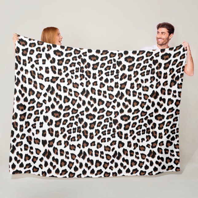 Weißleopard Fleecedecke (Beispiel)