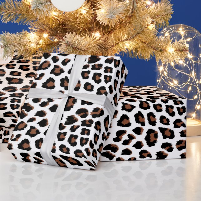 Weißleopard Geschenkpapier (Feiertage)