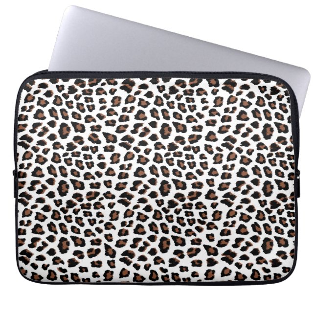 Weißleopard Laptopschutzhülle (Vorderseite)