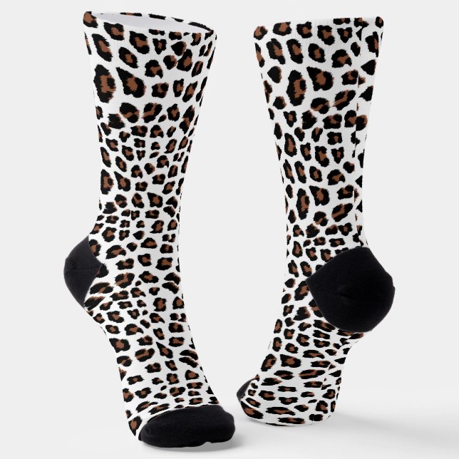 Weißleopard Socken (Gewinkelt)