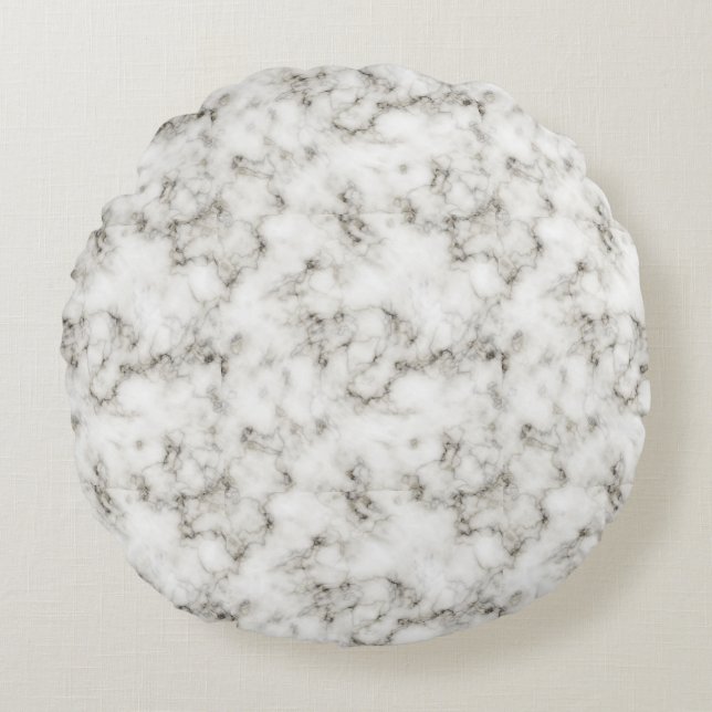 Weißmarmor Rundes Kissen (Vorderseite)