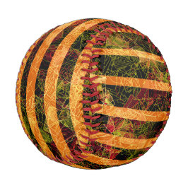 Weißorange Streifen und kleine Quadrate in Linien Baseball