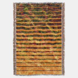 Weißorange Streifen und kleine Quadrate in Linien Decke