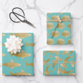 Weißpapier für Haifischflossen-Set 3 Geschenkpapier Set