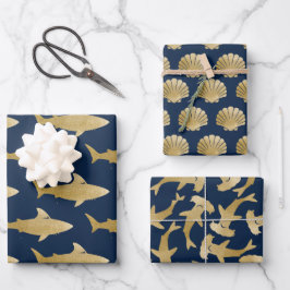 Weißpapier für Haifischflossen-Set 3 Geschenkpapier Set