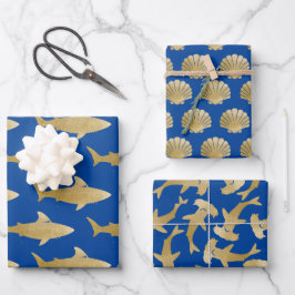 Weißpapier für Haifischflossen-Set 3 Geschenkpapier Set