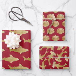 Weißpapier für Haifischflossen-Set 3 Geschenkpapier Set